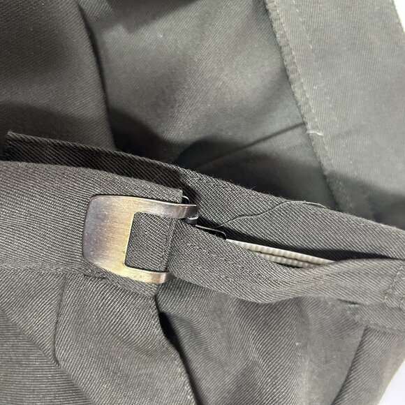 Vtg Part One Women Pleated Front Dress Pants Army Green Buckle Straps Sz 12 - Picture 6 of 9